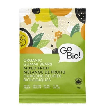 Organic Mixed Fruit Gummi Bears 75 Grams X 10 by GoBio!