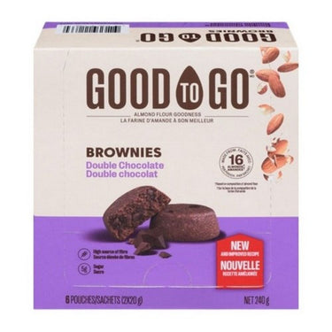 Double Chocolate Brownies Almond Flour 20 Grams X 2 Count (Case Of 6) by Good To Go