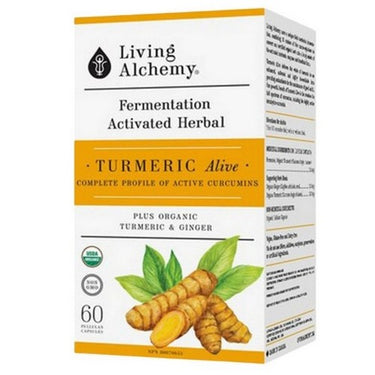 Fermentation Activated Herbal Turmeric Alive 60 Count by Living Alchemy