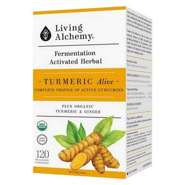 Living Alchemy, Fermentation Activated Herbal Turmeric Alive, 120 Count