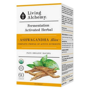 Fermentation Activated Herbal Ashwagandha Alive 60 Count by Living Alchemy