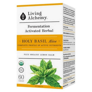 Fermentation Activated Herbal Holy Basil Alive 60 Count by Living Alchemy