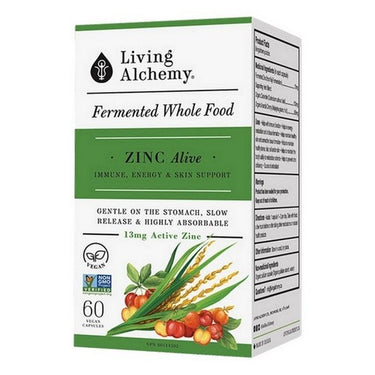 Fermented Whole Food Zinc Alive 60 Count by Living Alchemy