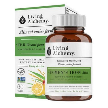 Fermented Whole Food Women's Iron Alive 60 Count by Living Alchemy