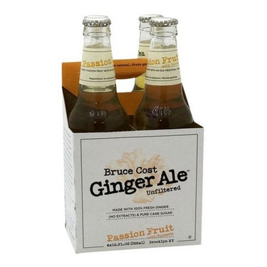 Passion Fruit With Turmeric 355 Ml X 4 Count (Case Of 6) by Bruce Cost Ginger Ale