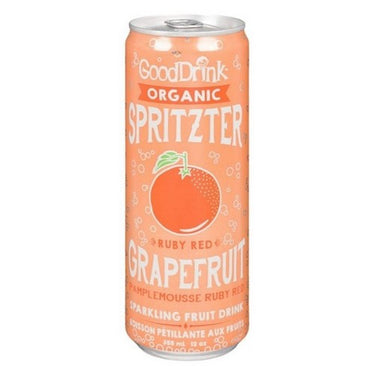 Gooddrink, Organic Ruby Red Grapefruit Spritzter, 355 Ml (Case Of 12)