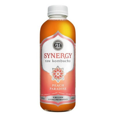 GT's, Synergy Kombucha Peach Paradise, 480 Ml (Case Of 12)