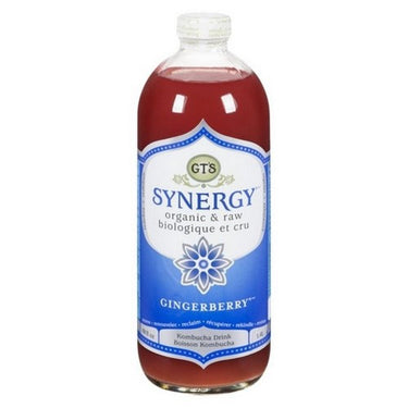 GT's, Synergy Raw Kombucha Gingerberry, 1.4 Liters (Case Of 6)