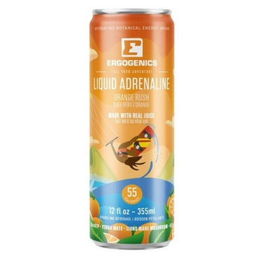 Ergogenics Nutrition, Orange Rush Hydrating Energy Drink, 335 MI (Case Of 12)