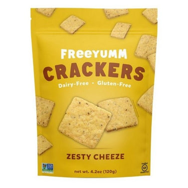 Zesty Cheeze Crackers 120 Grams (Case Of 6) by Freeyumm