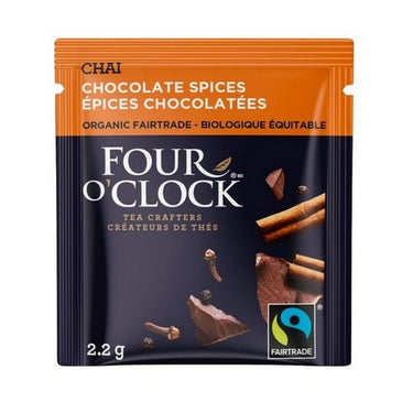 Organic Fairtrade Chocolate Spices 16 Bags (Case Of 6) by Four O'Clock Tea