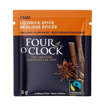 Organic Fairtrade Licorice Spice 16 Bags (Case Of 6) by Four O'Clock Tea
