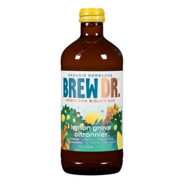 Organic Lemon Grove 414 Ml (Case Of 12) by Brew Dr. Kombucha