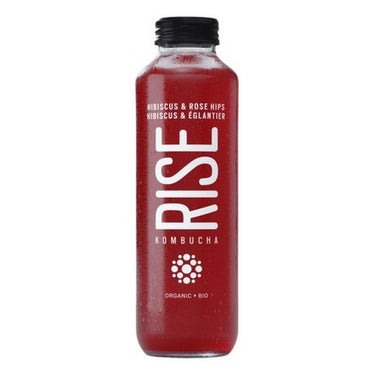 Organic Hibiscus And Rose Hips Kombucha 414 Ml (Case Of 12) by Rise