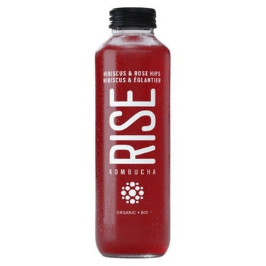 Organic Hibiscus And Rose Hips Kombucha 1 Liter (Case Of 6) by Rise