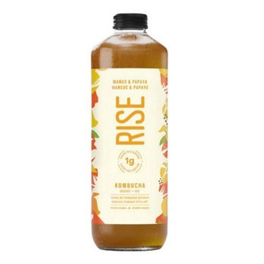 Organic Mango And Papaya Kombucha 1 Liter (Case Of 6) by Rise