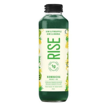 Organic Kiwi And Pineapple Low Sugar Kombucha 414 Ml (Case Of 12) by Rise