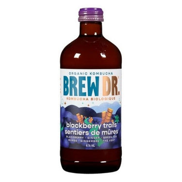 Organic Blackberry Trails 414 Ml (Case Of 12) by Brew Dr. Kombucha