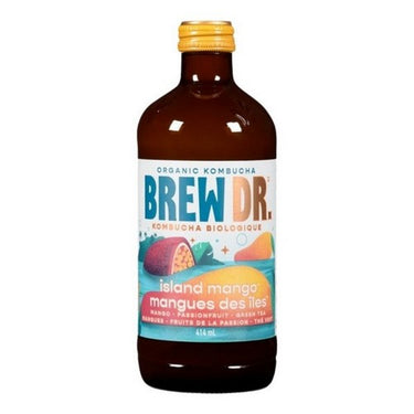 Organic Island Mango 414 Ml (Case Of 12) by Brew Dr. Kombucha