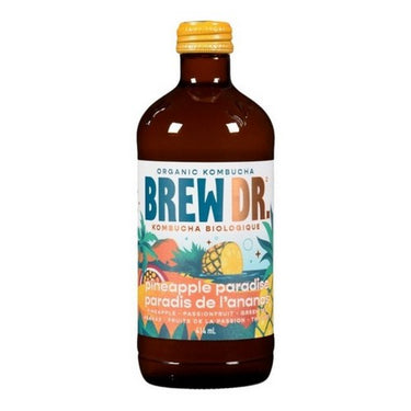 Organic Pineapple Paradise 414 Ml (Case Of 12) by Brew Dr. Kombucha