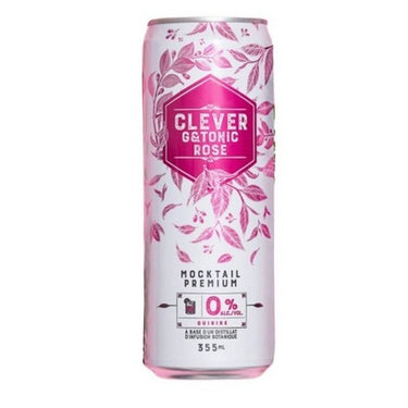 Non Alcoholic Pink Gin And Tonic 355 MI (Case Of 12) by Clever Mocktails