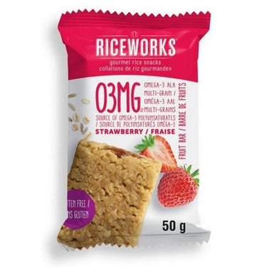 Strawberry Omega 3 Fruit Bar 50 Grams (Case Of 9) by Riceworks