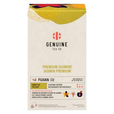 Organic Jasmine Premium Green Tea 36 Grams (Case Of 8) by Genuine Tea Co.