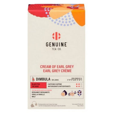 Organic Cream Of Earl Grey Black Tea 45 Grams (Case Of 8) by Genuine Tea Co.