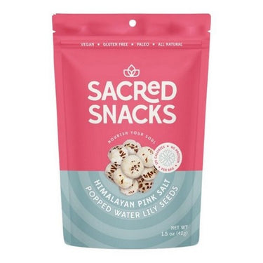 Himalayan Pink Salt Popped Water Lily Seeds 42 Grams (Case Of 12) by Sacred Foods