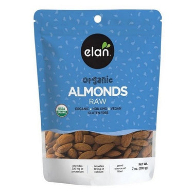 Organic Almonds Raw 200 Grams (Case Of 8) by Elan