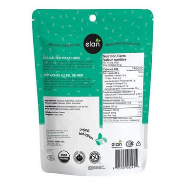 Organic Sea Salted Pistachios 145 Grams (Case Of 8) by Elan