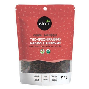 Organic Sun Dried Thompson Raisins 225 Grams (Case Of 8) by Elan