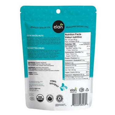 Organic Raw Hazelnuts 165 Grams (Case Of 8) by Elan