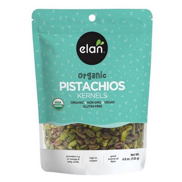 Organic Raw Pistachios 135 Grams (Case Of 8) by Elan