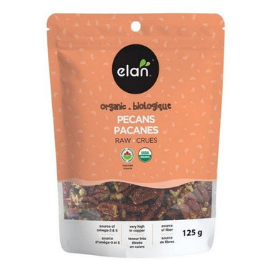 Organic Raw Pecans 125 Grams (Case Of 8) by Elan