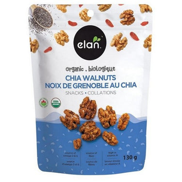 Organic Chia Walnuts 130 Grams (Case Of 8) by Elan