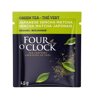 Organic Japanese Sencha Matcha 16 Bags (Case Of 6) by Four O'Clock Tea
