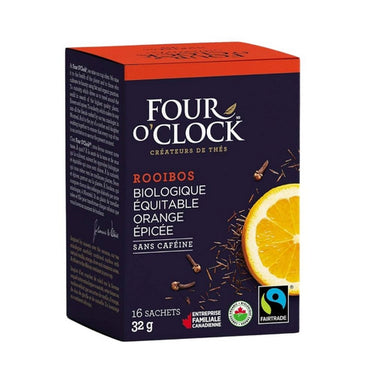 Organic Fairtrade Spicy Orange 16 Bags (Case Of 6) by Four O'Clock Tea
