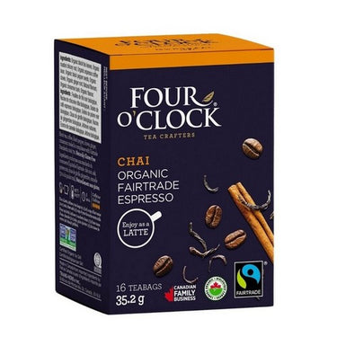 Organic Fairtrade Espresso 16 Bags (Case Of 6) by Four O'Clock Tea