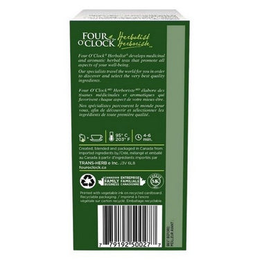 Organic Herbalist Green Tea Vitality Energy 20 Bags (Case Of 6) by Four O'Clock Tea