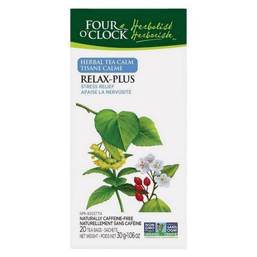 Organic Herbalist Calm Relax Plus Herbal Tea 20 Bags (Case Of 6) by Four O'Clock Tea