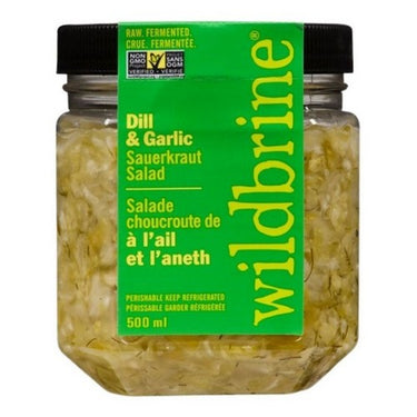 Organic Dill And Garlic Sauerkraut 500 Ml (Case Of 6) by Wildbrine