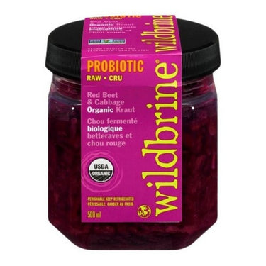 Organic Red Cabbage And Beet Sauerkraut 500 Ml (Case Of 6) by Wildbrine