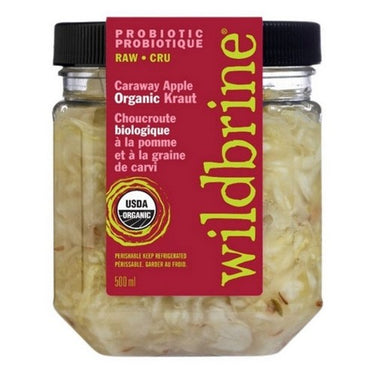 Caraway Apple Organic Kraut 500 MI (Case Of 6) by Wildbrine