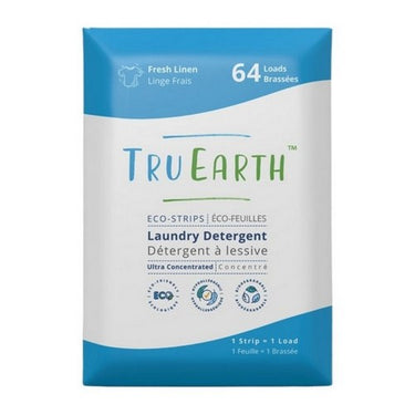 Original Eco Strip Liquidless Laundry Detergent Fresh Linen 64 Count (Case Of 6) by Tru Earth