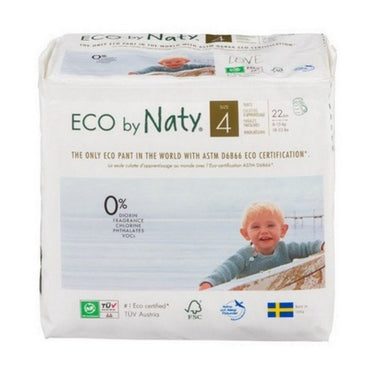 Eco Pull On Training Pants Size 4 (15–40 Pounds) 20 Count (Case Of 4) by Naty-Eco By Naty