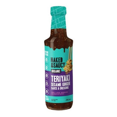 Organic Sesame And Ginger Teriyaki Sauce 296 Ml (Case Of 6) by Naked & Saucy