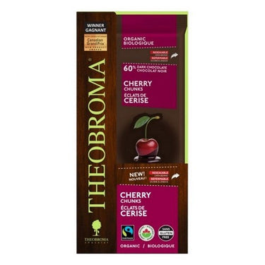 Organic Dark Chocolate 60% Cocoa With Cherry Chunks 80 Grams (Case Of 12) by Theobroma