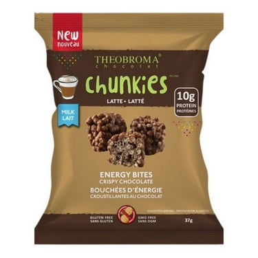 Chocolat 38% Milk Chocolate Latte Chunkies Energy Bites 37 Grams (Case Of 12) by Theobroma