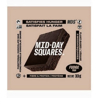 Fibre And Protein Brownie Batter Chocolate Bar 33 Grams (Case Of 12) by Mid-Day Squares